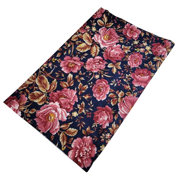 Boundless Cotton Fabric Heritage Home Floral Navy Pink Peony 3 YDS x 43” - Picture 15 of 16